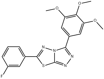 6-(3-fluorophenyl)-3-(3,4,5-trimethoxyphenyl)[1,2,4]triazolo[3,4-b][1,3,4]thiadiazole Structure