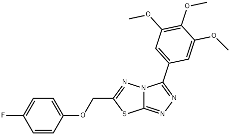 6-[(4-fluorophenoxy)methyl]-3-(3,4,5-trimethoxyphenyl)[1,2,4]triazolo[3,4-b][1,3,4]thiadiazole Structure