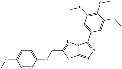 6-[(4-methoxyphenoxy)methyl]-3-(3,4,5-trimethoxyphenyl)[1,2,4]triazolo[3,4-b][1,3,4]thiadiazole Structure