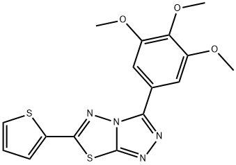 6-(2-thienyl)-3-(3,4,5-trimethoxyphenyl)[1,2,4]triazolo[3,4-b][1,3,4]thiadiazole Struktur