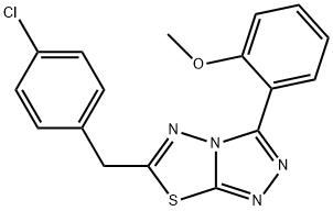 2-[6-(4-chlorobenzyl)[1,2,4]triazolo[3,4-b][1,3,4]thiadiazol-3-yl]phenyl methyl ether|