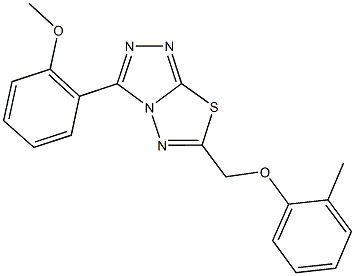 3-(2-methoxyphenyl)-6-[(2-methylphenoxy)methyl][1,2,4]triazolo[3,4-b][1,3,4]thiadiazole Structure