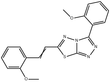 3-(2-methoxyphenyl)-6-[2-(2-methoxyphenyl)vinyl][1,2,4]triazolo[3,4-b][1,3,4]thiadiazole 化学構造式