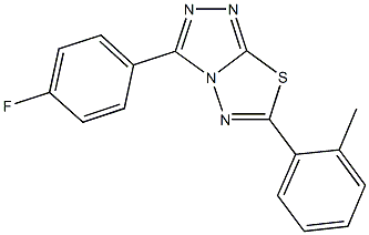 3-(4-fluorophenyl)-6-(2-methylphenyl)[1,2,4]triazolo[3,4-b][1,3,4]thiadiazole Structure