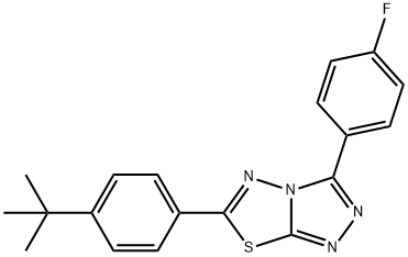 6-(4-tert-butylphenyl)-3-(4-fluorophenyl)[1,2,4]triazolo[3,4-b][1,3,4]thiadiazole Structure