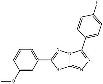 3-[3-(4-fluorophenyl)[1,2,4]triazolo[3,4-b][1,3,4]thiadiazol-6-yl]phenyl methyl ether 结构式