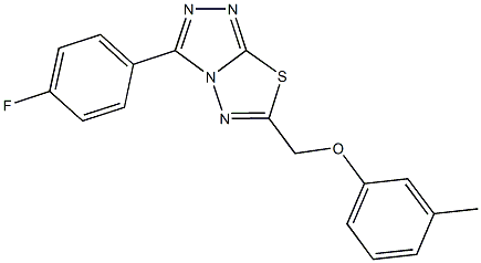 [3-(4-fluorophenyl)[1,2,4]triazolo[3,4-b][1,3,4]thiadiazol-6-yl]methyl 3-methylphenyl ether Structure
