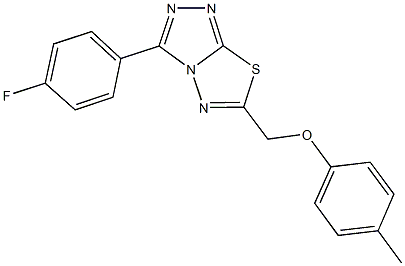 [3-(4-fluorophenyl)[1,2,4]triazolo[3,4-b][1,3,4]thiadiazol-6-yl]methyl 4-methylphenyl ether 结构式
