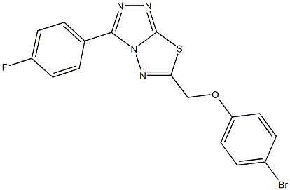 6-[(4-bromophenoxy)methyl]-3-(4-fluorophenyl)[1,2,4]triazolo[3,4-b][1,3,4]thiadiazole Structure