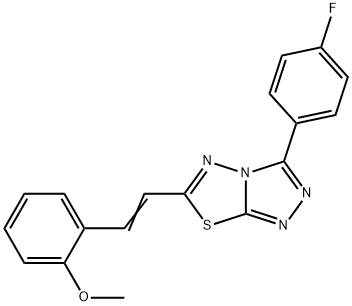 2-{2-[3-(4-fluorophenyl)[1,2,4]triazolo[3,4-b][1,3,4]thiadiazol-6-yl]vinyl}phenyl methyl ether Structure