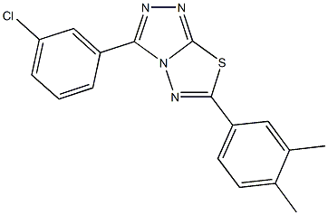 3-(3-chlorophenyl)-6-(3,4-dimethylphenyl)[1,2,4]triazolo[3,4-b][1,3,4]thiadiazole 结构式