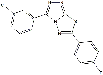 3-(3-chlorophenyl)-6-(4-fluorophenyl)[1,2,4]triazolo[3,4-b][1,3,4]thiadiazole Structure