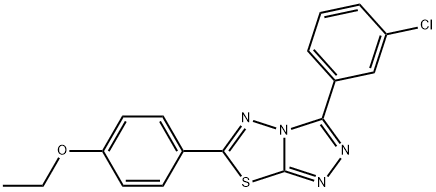 4-[3-(3-chlorophenyl)[1,2,4]triazolo[3,4-b][1,3,4]thiadiazol-6-yl]phenyl ethyl ether 结构式