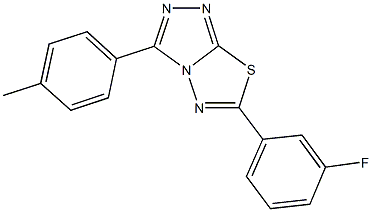 6-(3-fluorophenyl)-3-(4-methylphenyl)[1,2,4]triazolo[3,4-b][1,3,4]thiadiazole Struktur