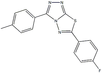 6-(4-fluorophenyl)-3-(4-methylphenyl)[1,2,4]triazolo[3,4-b][1,3,4]thiadiazole 化学構造式