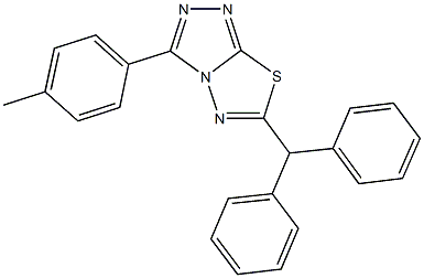 6-benzhydryl-3-(4-methylphenyl)[1,2,4]triazolo[3,4-b][1,3,4]thiadiazole Structure