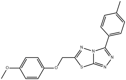 6-[(4-methoxyphenoxy)methyl]-3-(4-methylphenyl)[1,2,4]triazolo[3,4-b][1,3,4]thiadiazole Structure