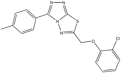 825606-39-1 6-[(2-chlorophenoxy)methyl]-3-(4-methylphenyl)[1,2,4]triazolo[3,4-b][1,3,4]thiadiazole