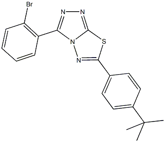 3-(2-bromophenyl)-6-(4-tert-butylphenyl)[1,2,4]triazolo[3,4-b][1,3,4]thiadiazole 结构式
