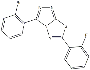 3-(2-bromophenyl)-6-(2-fluorophenyl)[1,2,4]triazolo[3,4-b][1,3,4]thiadiazole,825606-44-8,结构式
