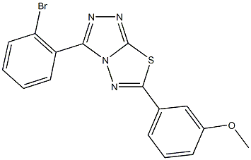 3-[3-(2-bromophenyl)[1,2,4]triazolo[3,4-b][1,3,4]thiadiazol-6-yl]phenyl methyl ether Structure