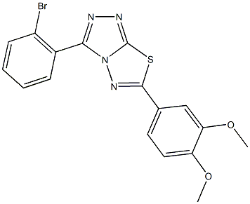 3-(2-bromophenyl)-6-(3,4-dimethoxyphenyl)[1,2,4]triazolo[3,4-b][1,3,4]thiadiazole Struktur