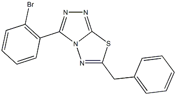 6-benzyl-3-(2-bromophenyl)[1,2,4]triazolo[3,4-b][1,3,4]thiadiazole Struktur