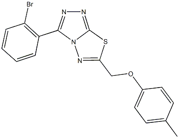 [3-(2-bromophenyl)[1,2,4]triazolo[3,4-b][1,3,4]thiadiazol-6-yl]methyl 4-methylphenyl ether Structure