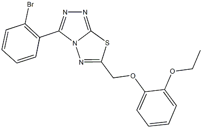 3-(2-bromophenyl)-6-[(2-ethoxyphenoxy)methyl][1,2,4]triazolo[3,4-b][1,3,4]thiadiazole,825606-59-5,结构式