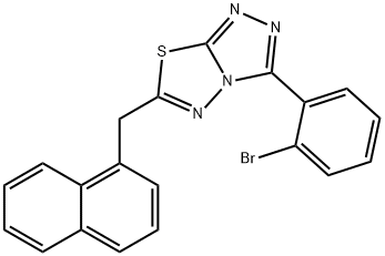 3-(2-bromophenyl)-6-(1-naphthylmethyl)[1,2,4]triazolo[3,4-b][1,3,4]thiadiazole Structure