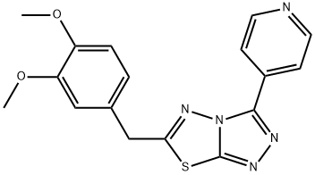 6-(3,4-dimethoxybenzyl)-3-(4-pyridinyl)[1,2,4]triazolo[3,4-b][1,3,4]thiadiazole Structure