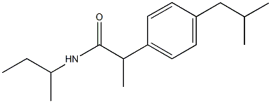 N-(sec-butyl)-2-(4-isobutylphenyl)propanamide Structure