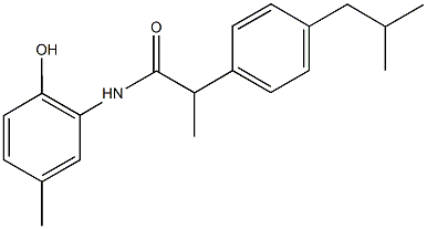 N-(2-hydroxy-5-methylphenyl)-2-(4-isobutylphenyl)propanamide,825606-87-9,结构式