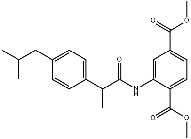 dimethyl 2-{[2-(4-isobutylphenyl)propanoyl]amino}terephthalate,825606-92-6,结构式