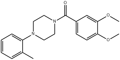 825607-13-4 1-(3,4-dimethoxybenzoyl)-4-(2-methylphenyl)piperazine