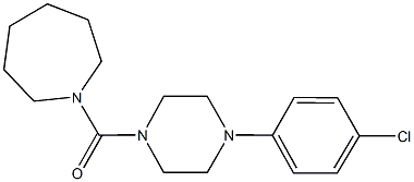 1-{[4-(4-chlorophenyl)-1-piperazinyl]carbonyl}azepane Structure