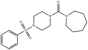 1-{[4-(phenylsulfonyl)-1-piperazinyl]carbonyl}azepane Structure