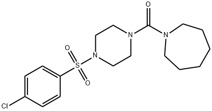 1-({4-[(4-chlorophenyl)sulfonyl]-1-piperazinyl}carbonyl)azepane|