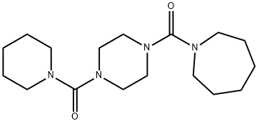 1-{[4-(1-piperidinylcarbonyl)-1-piperazinyl]carbonyl}azepane 化学構造式