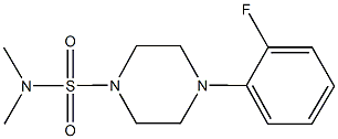 4-(2-fluorophenyl)-N,N-dimethyl-1-piperazinesulfonamide 结构式