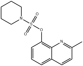 2-methyl-8-quinolinyl 1-piperidinesulfonate Struktur