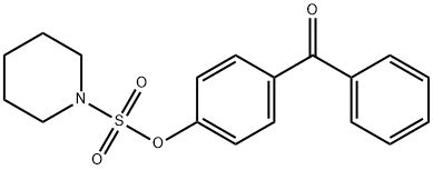 4-benzoylphenyl 1-piperidinesulfonate Structure