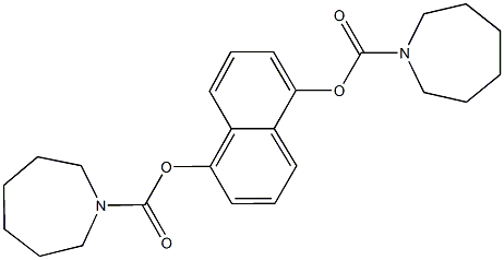 5-[(1-azepanylcarbonyl)oxy]-1-naphthyl 1-azepanecarboxylate Struktur