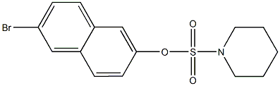 6-bromo-2-naphthyl 1-piperidinesulfonate,825607-63-4,结构式