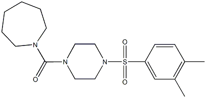 1-({4-[(3,4-dimethylphenyl)sulfonyl]-1-piperazinyl}carbonyl)azepane|