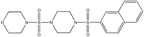 4-{[4-(2-naphthylsulfonyl)-1-piperazinyl]sulfonyl}morpholine Struktur