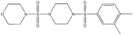 4-({4-[(3,4-dimethylphenyl)sulfonyl]-1-piperazinyl}sulfonyl)morpholine 结构式