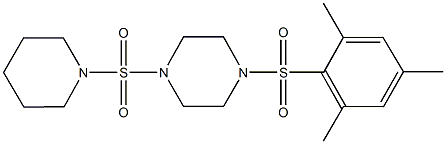 1-(mesitylsulfonyl)-4-(1-piperidinylsulfonyl)piperazine Struktur