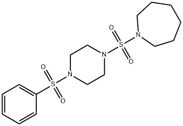 1-{[4-(phenylsulfonyl)-1-piperazinyl]sulfonyl}azepane Structure