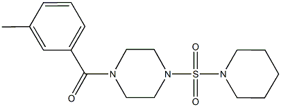 1-(3-methylbenzoyl)-4-(1-piperidinylsulfonyl)piperazine Struktur